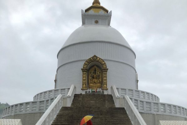 Tan - white temple - nepal